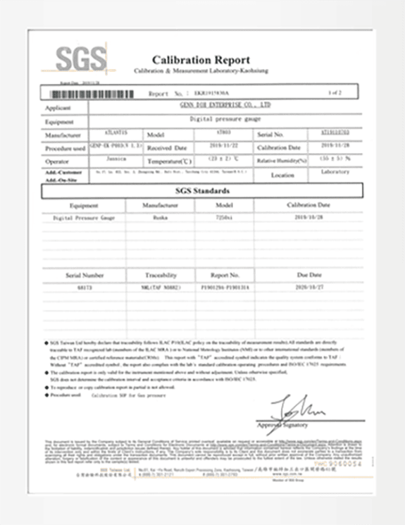 Calibration Report